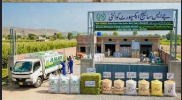 JS Silage Wanda Factory in Hasilpur with silage products displayed outside